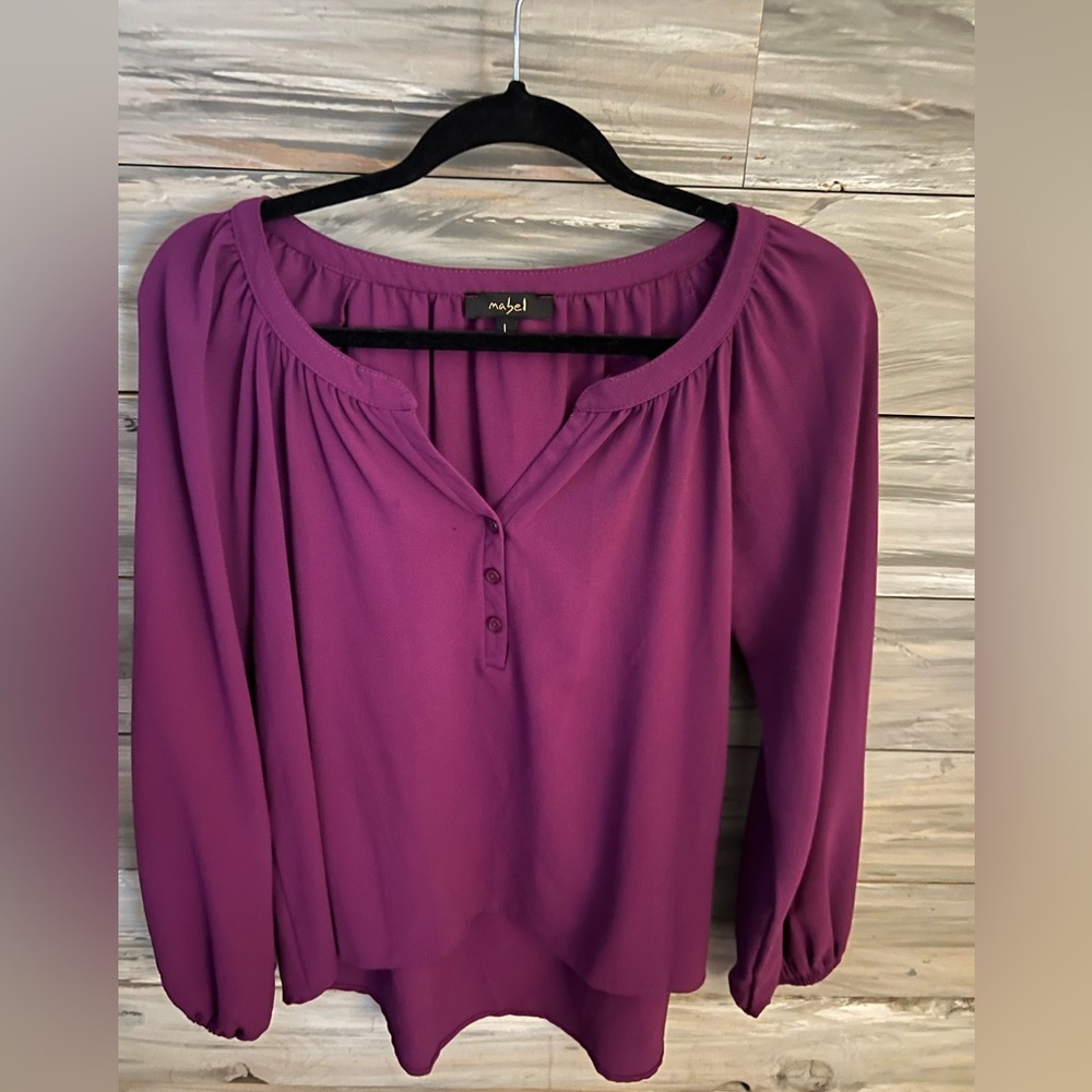 Mabel L Purple blouse